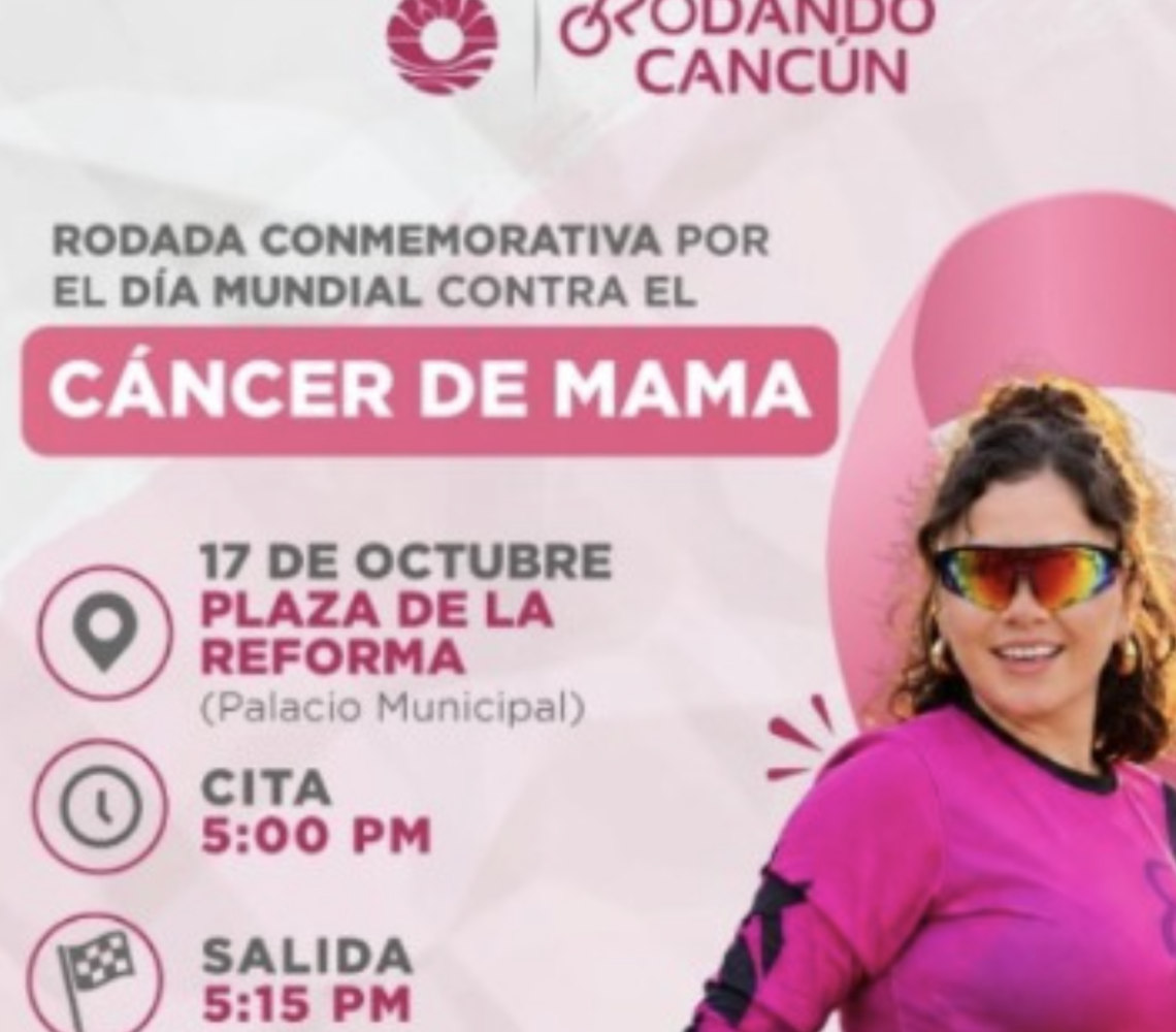 Cancún tendrá rodada rosa contra el cáncer de mama este sábado