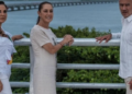 Sheinbaum y Mara Lezama supervisan el distribuidor Kukulcán en Cancún