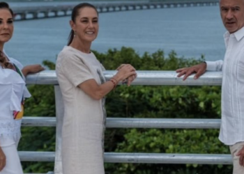 Sheinbaum y Mara Lezama supervisan el distribuidor Kukulcán en Cancún
