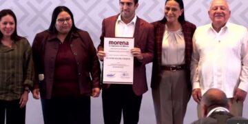 Ariadna Montiel Reyes, presidenta nacional de Morena, en un acto partidista