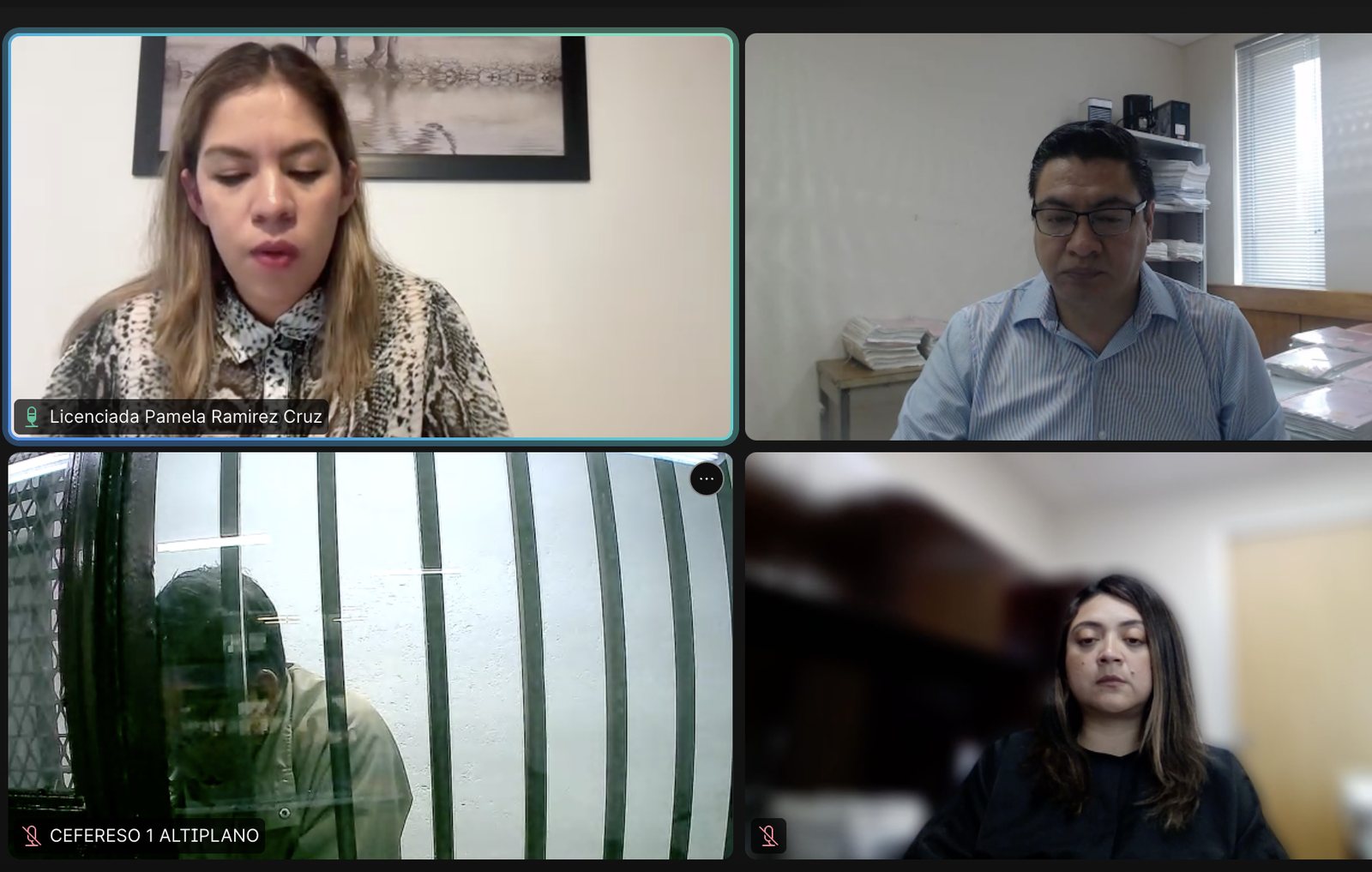 Audiencia de vista por videoconferencia del juzgado federal de Cancún en el proceso por tortura contra Mario Marín