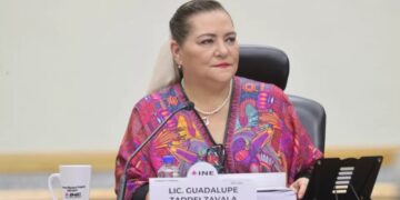 Guadalupe Taddei, consejera presidenta del INE, en sesión del Consejo General
