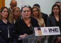 Guadalupe Taddei, consejera presidenta del INE, en conferencia de prensa