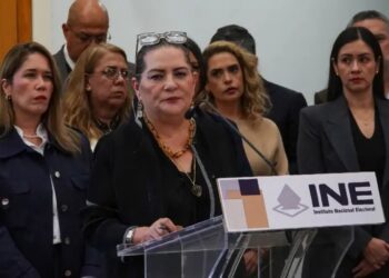 Guadalupe Taddei, consejera presidenta del INE, en conferencia de prensa