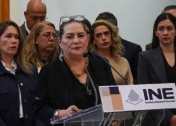Guadalupe Taddei, consejera presidenta del INE, en conferencia de prensa