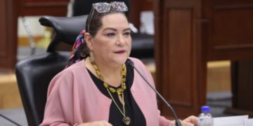 Guadalupe Taddei en sesión del Consejo General del INE