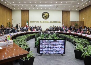 Sala de sesiones del Consejo General del Instituto Nacional Electoral