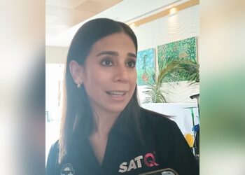 Marcela Ramos Isla, encargada de despacho del SATQ, en entrevista en Cancún sobre el Visitax
