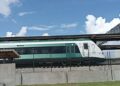 Convoy del Tren Maya en una estación de Quintana Roo.