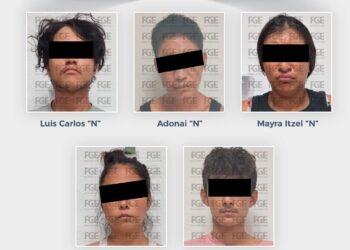 Ficha de la Fiscalía de Quintana Roo con los cinco vinculados a proceso por narcomenudeo en Playa del Carmen