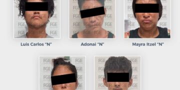 Ficha de la Fiscalía de Quintana Roo con los cinco vinculados a proceso por narcomenudeo en Playa del Carmen